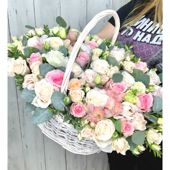 Корзина роз №155