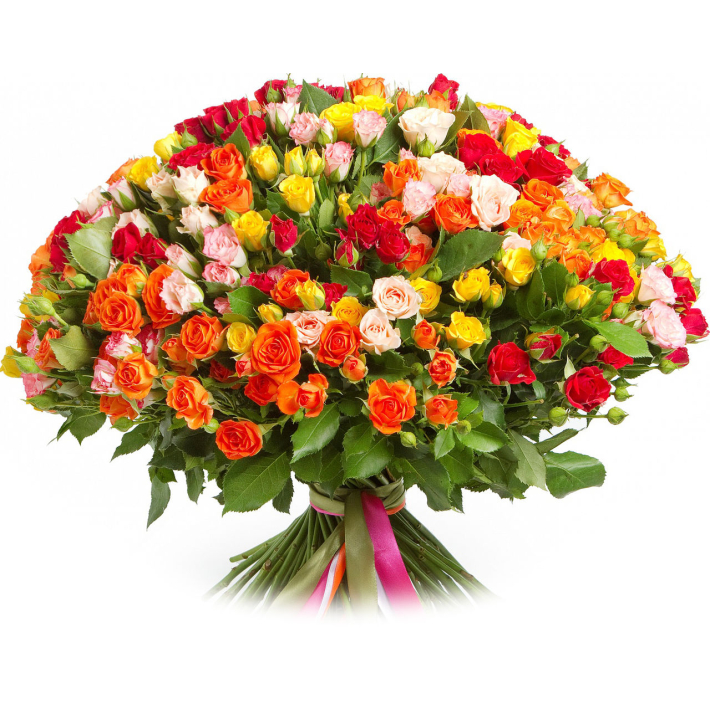 Букет кустовых роз  №088